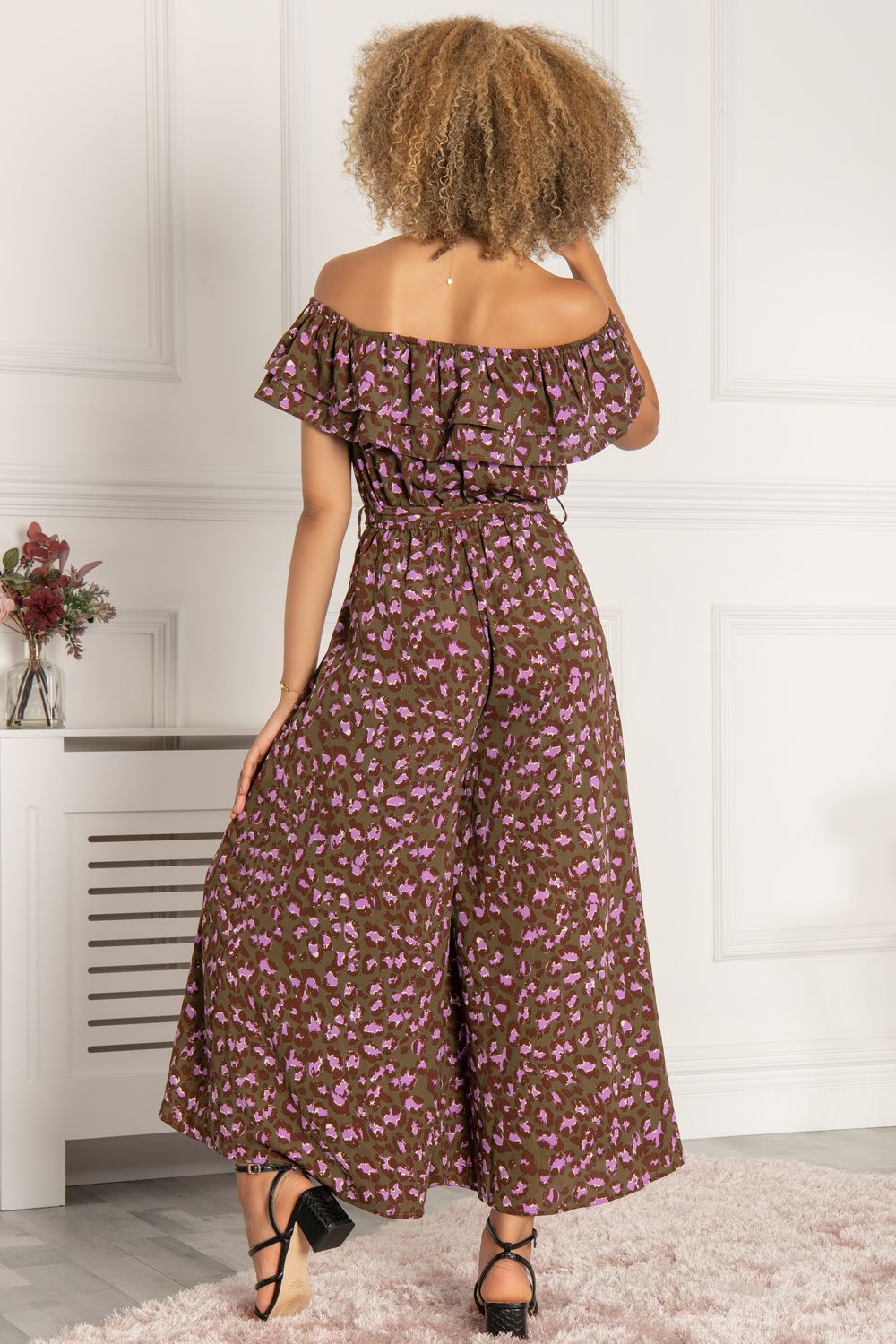 Jolie Moi Brittany Animal Print Jumpsuit