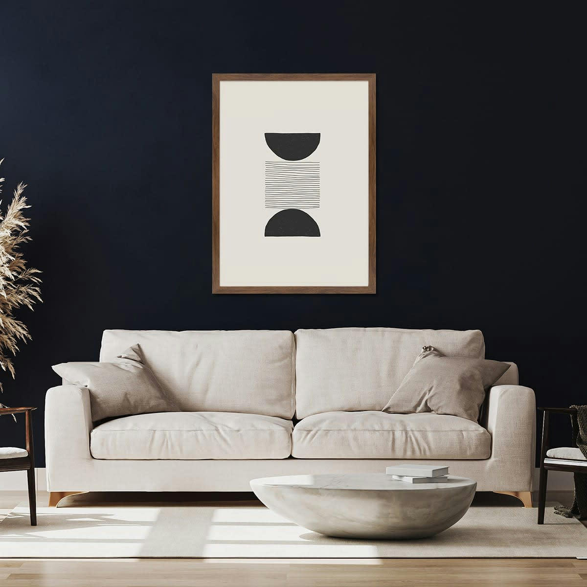 ETERNEL - Cadre photo design ébène bois foncé 50x70 cm bois reconstitué fsc