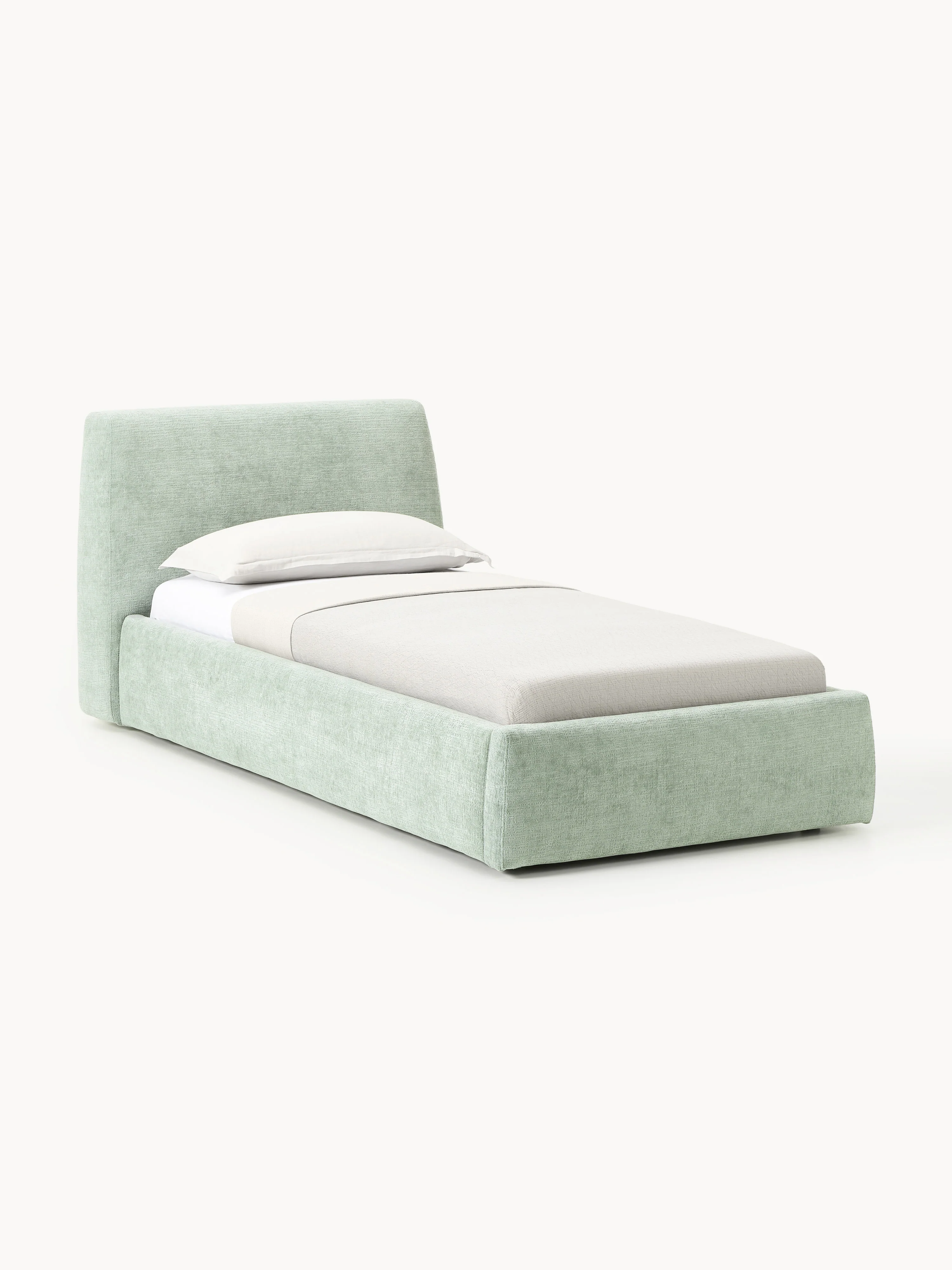 Polster-Einzelbett Cloud mit Stauraum