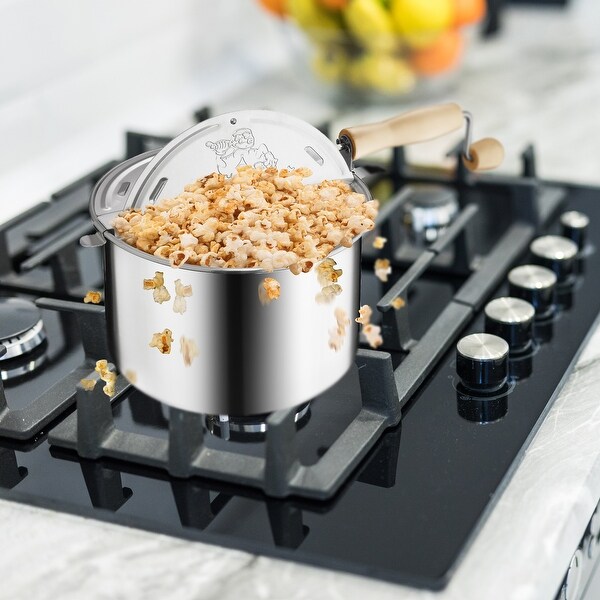 Stove Top Popcorn Maker  6.5-Quart Metal Popper with 7lbs of Popping Corn Kernels by Great Northern Popcorn