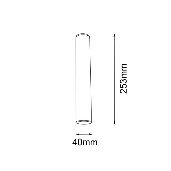 Spot reflektor okrągły czarny YABU 1xGU10x4W wym:25,3x4x4cm IP20 Shilo