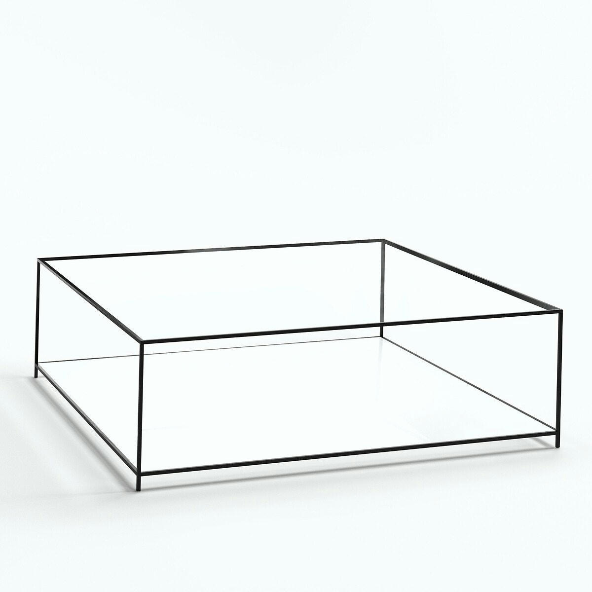 Table basse carrée verre trempé, Sybil
