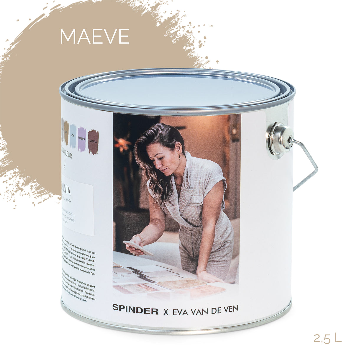 Spinder x Eva van de Ven 2,5L matte muurverf - Maeve