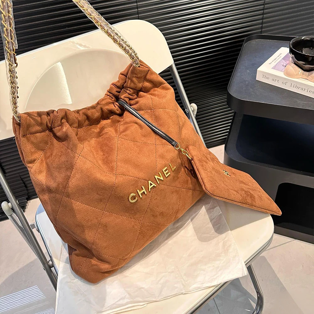 CHANEL 22bag Smal&Medium Suede Garbage HANDBAGShoulder Bag