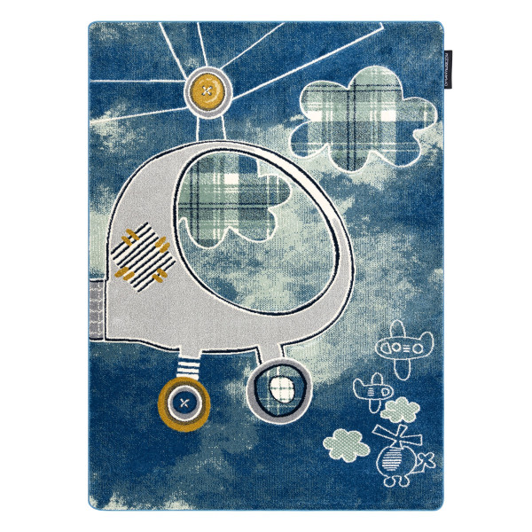 Dywan PETIT HELICOPTER helikopter, samoloty niebieski 80x150 cm