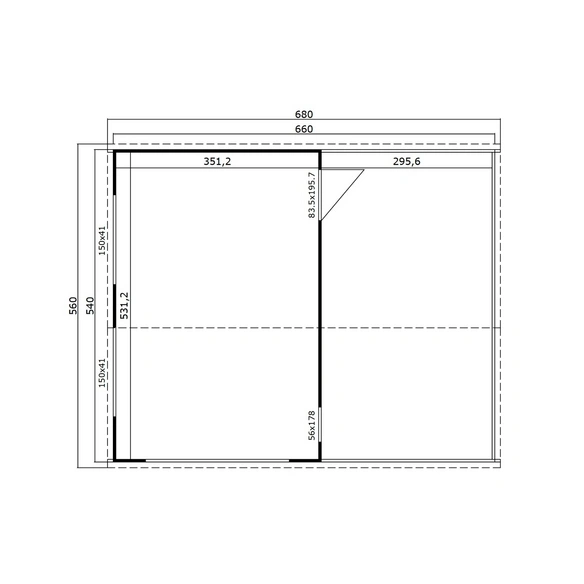 Blockgarage »Bahamas«, BxT: 820 x 560 cm (Außenmaß), Holz