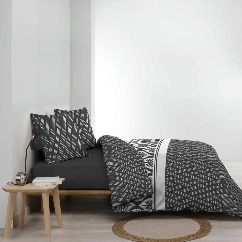 - Parure de couette 100% coton imprimée 260x240 2 taies