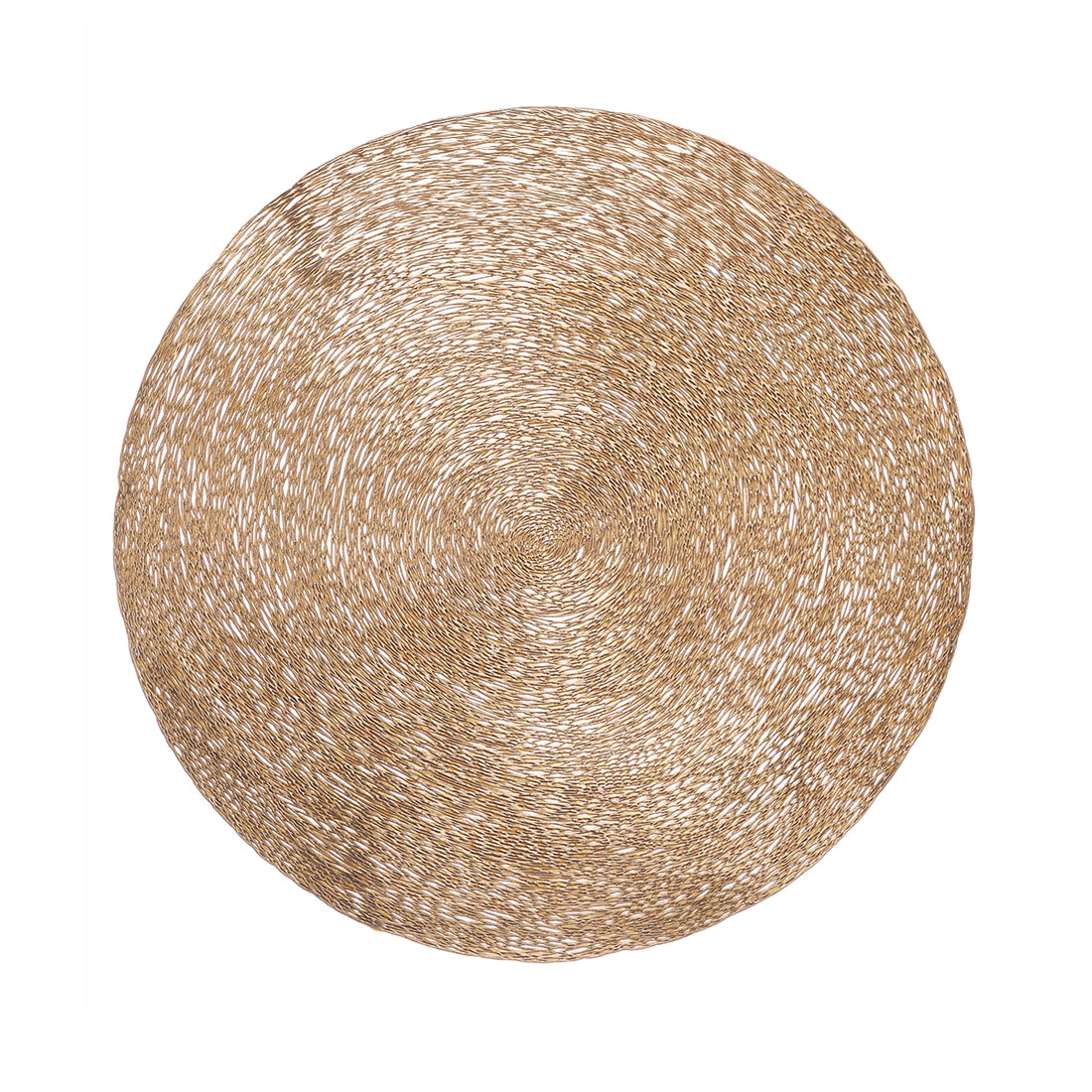 Individual de mesa redondo dourado 38cm