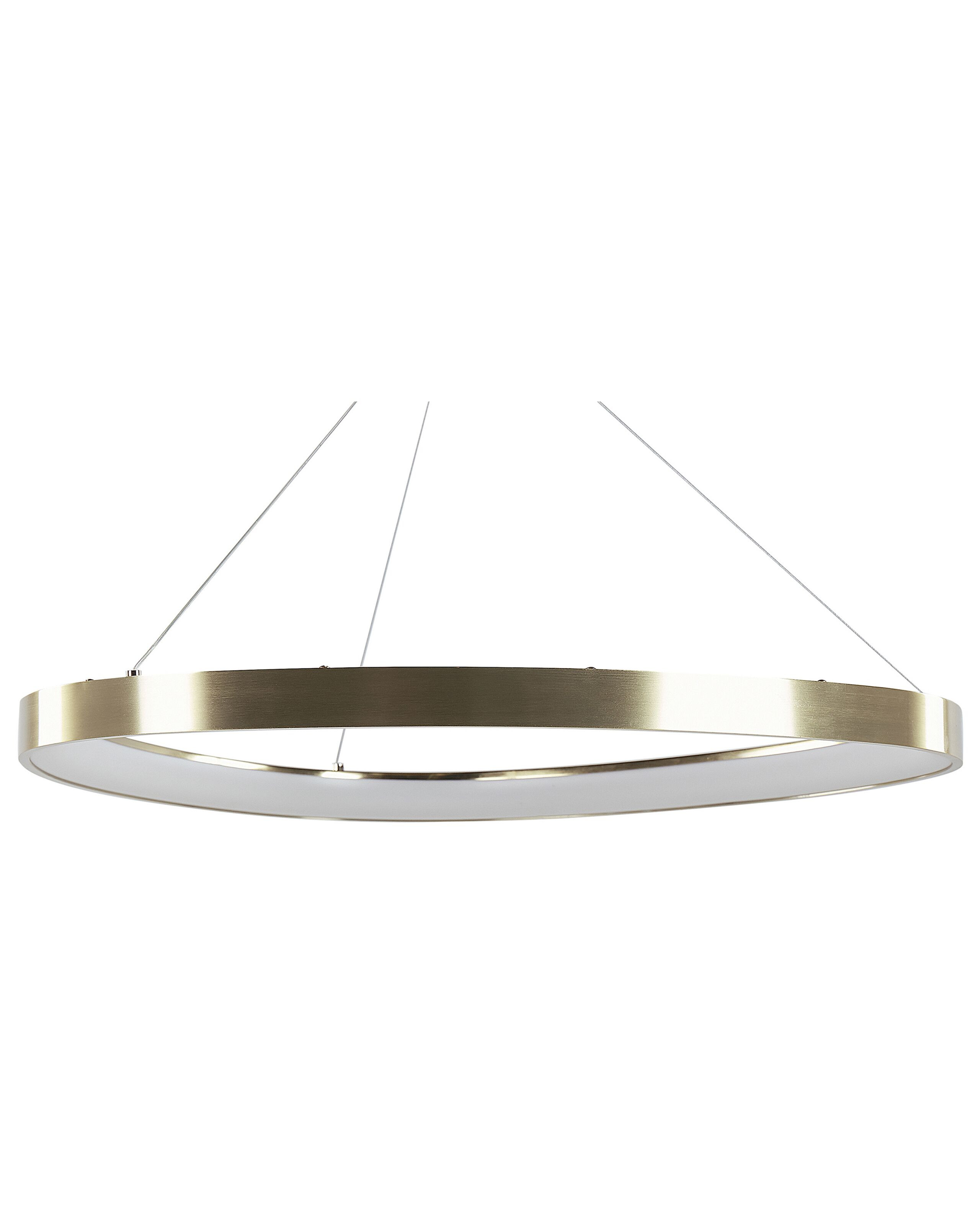 Lampa wisząca sufitowa LED koło dekoracyjna złota