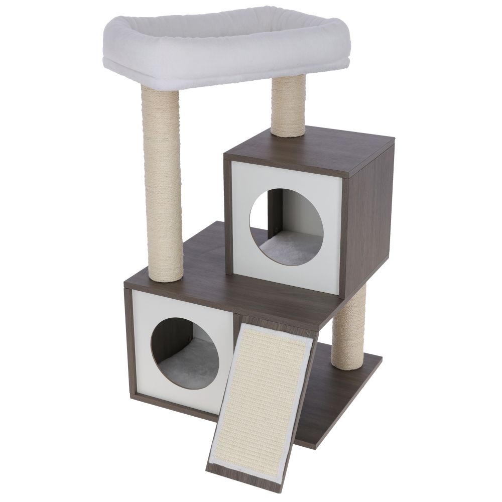 Kerbl Pet Flair Scratching Cat Tree  – White/ Grey
