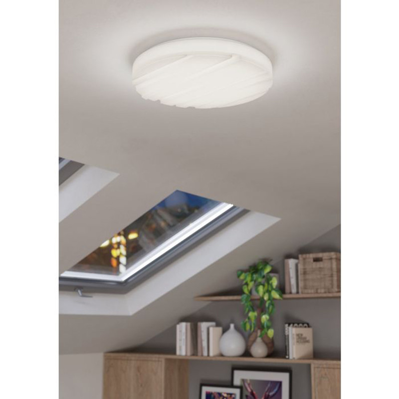 Plafonnier LED Ferentino blanc Ø 36 cm 19,5 W EGLO