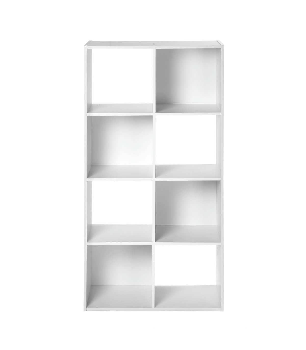- Etagère rangement avec 8 cases - Blanc