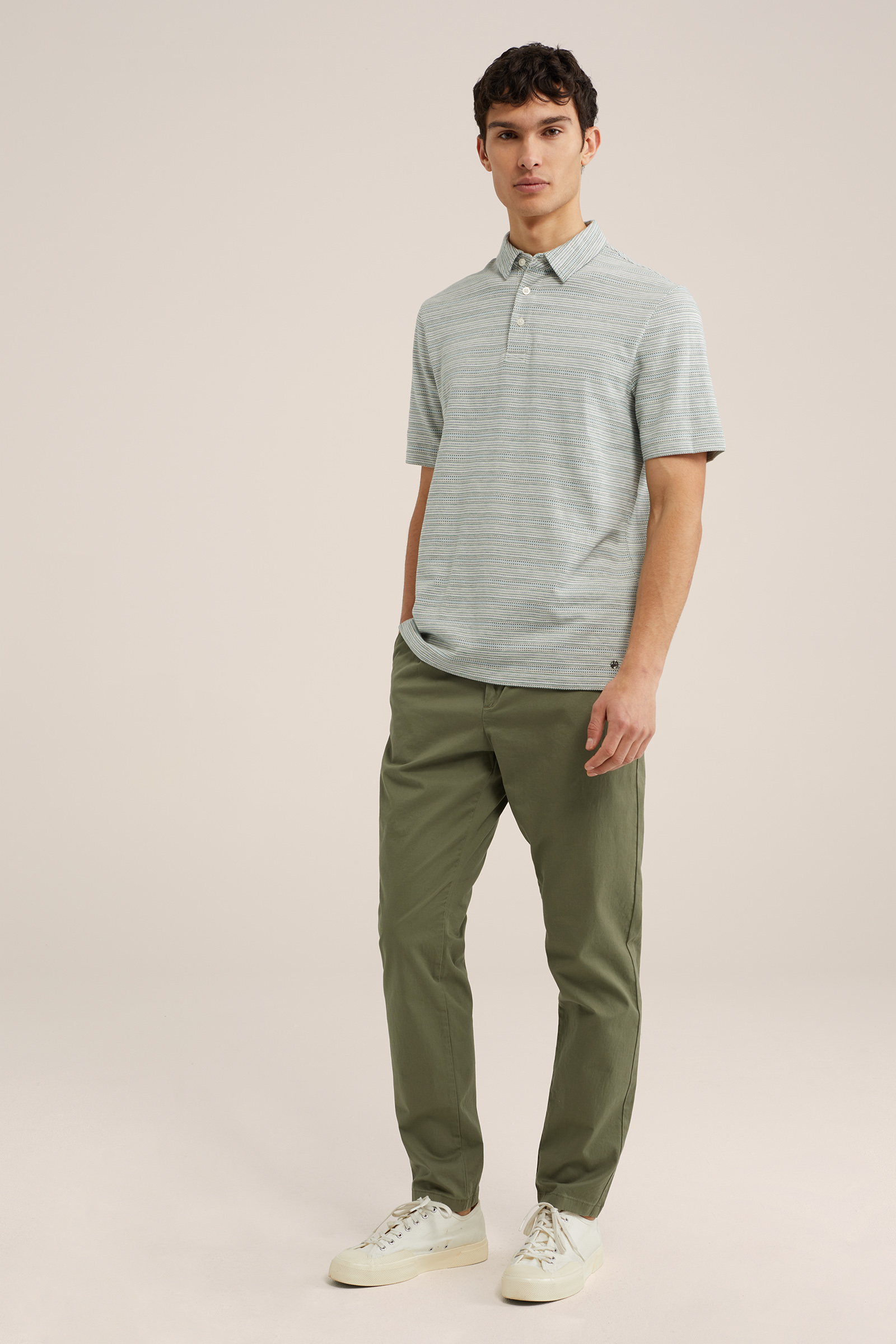 Heren tapered fit chino met stretch