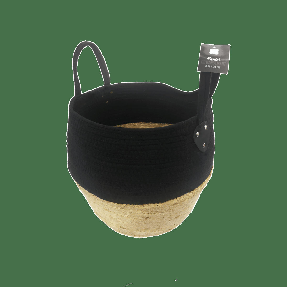 OSINELA - Panière en fibre de maïs noire