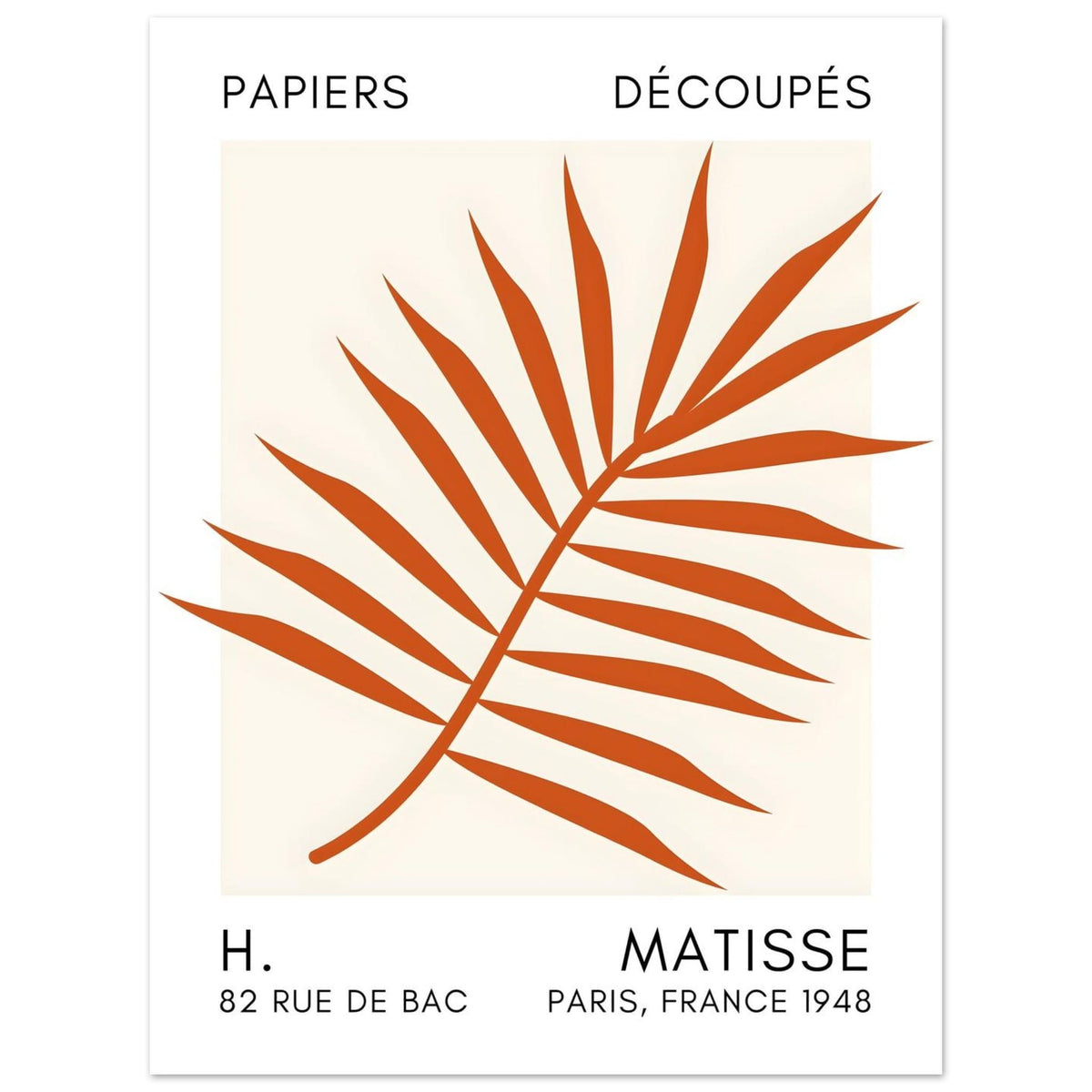 Artfulprints Poster Matisse – Floral reef orange  - 30x40 cm - Oranje