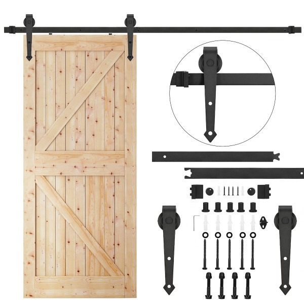 System do drzwi przesuwnych 200 cm prowadnica do 100 kg, barn door