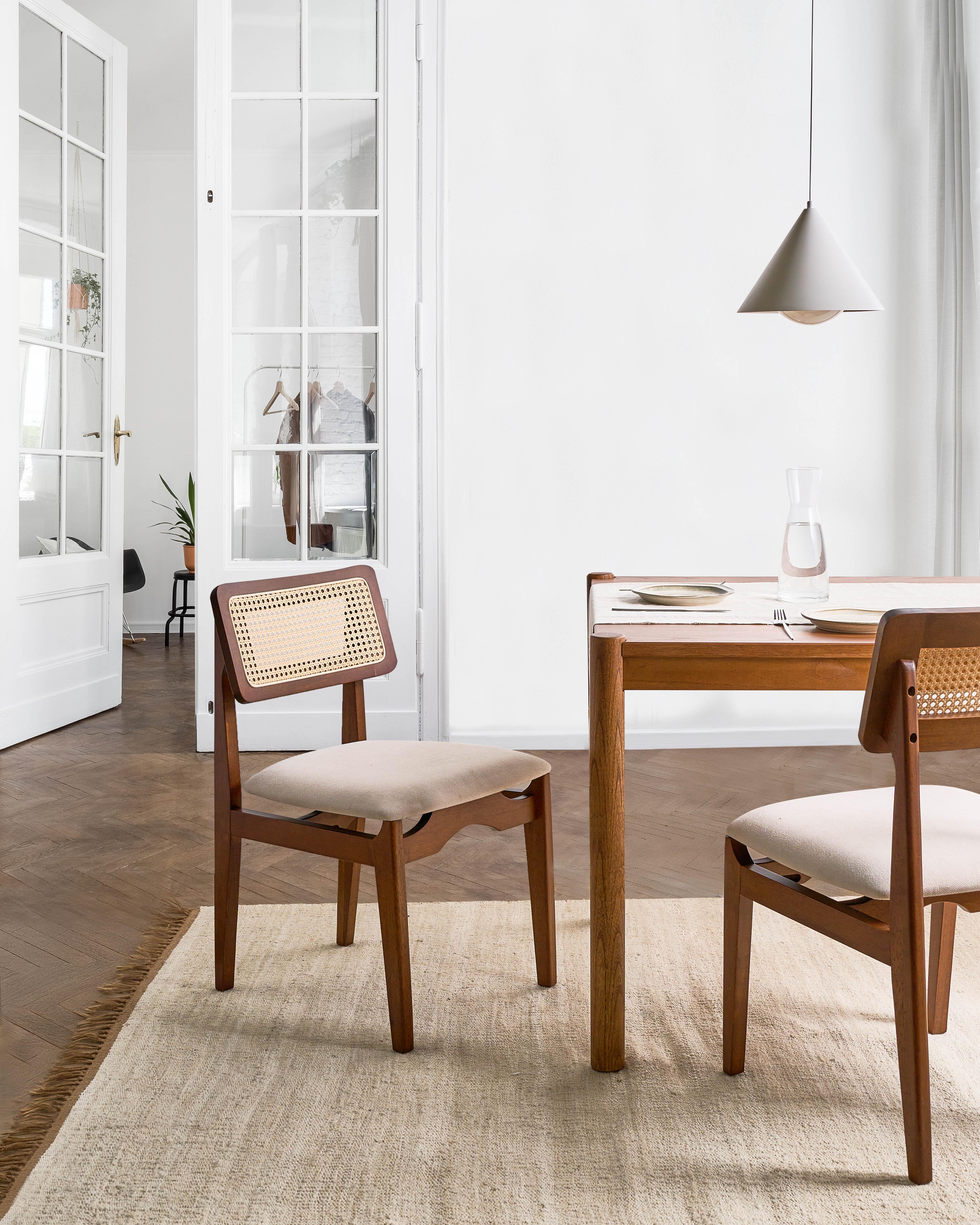 Set of 2 Dining Chairs RUBONIA Wood Dark Brown
