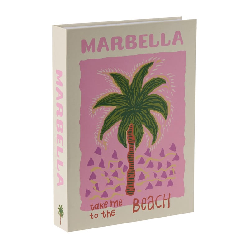 Opbergboek - beige - 3.8x18x25 cm