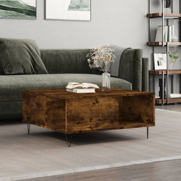 Stolik Kawowy Ława Stół Brązowy 80x80x36.5 Do Salonu Do Pokoju