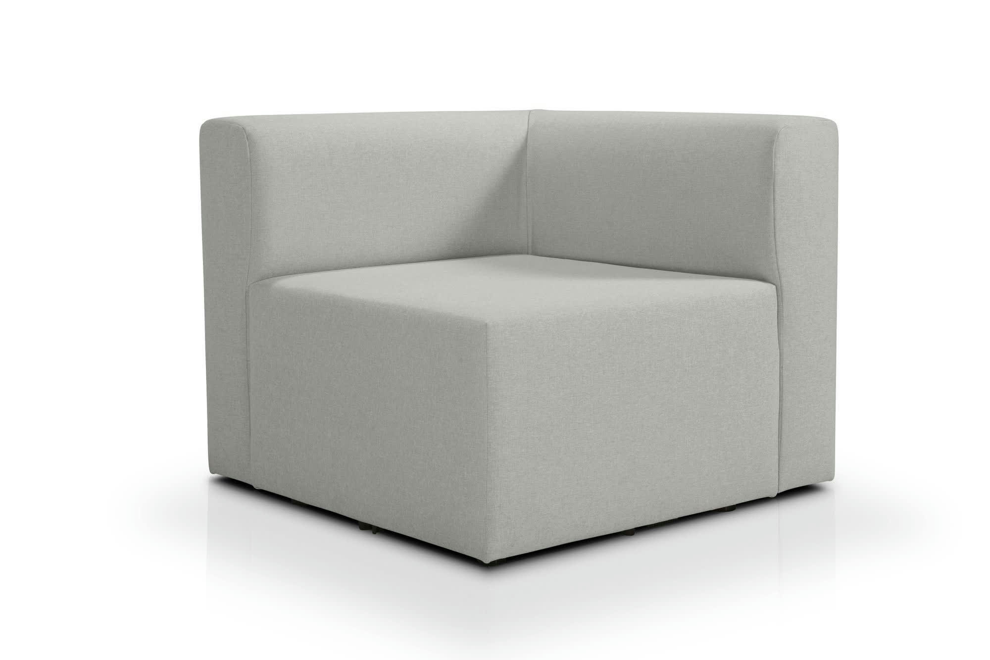 CENTAURI - Angle modulable 1 place  en tissu gris clair