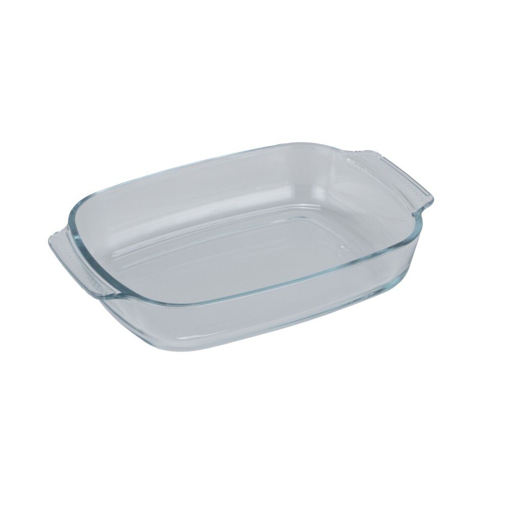 Plat à four rectangulaire x2 verre transparent 2L et 2,7L