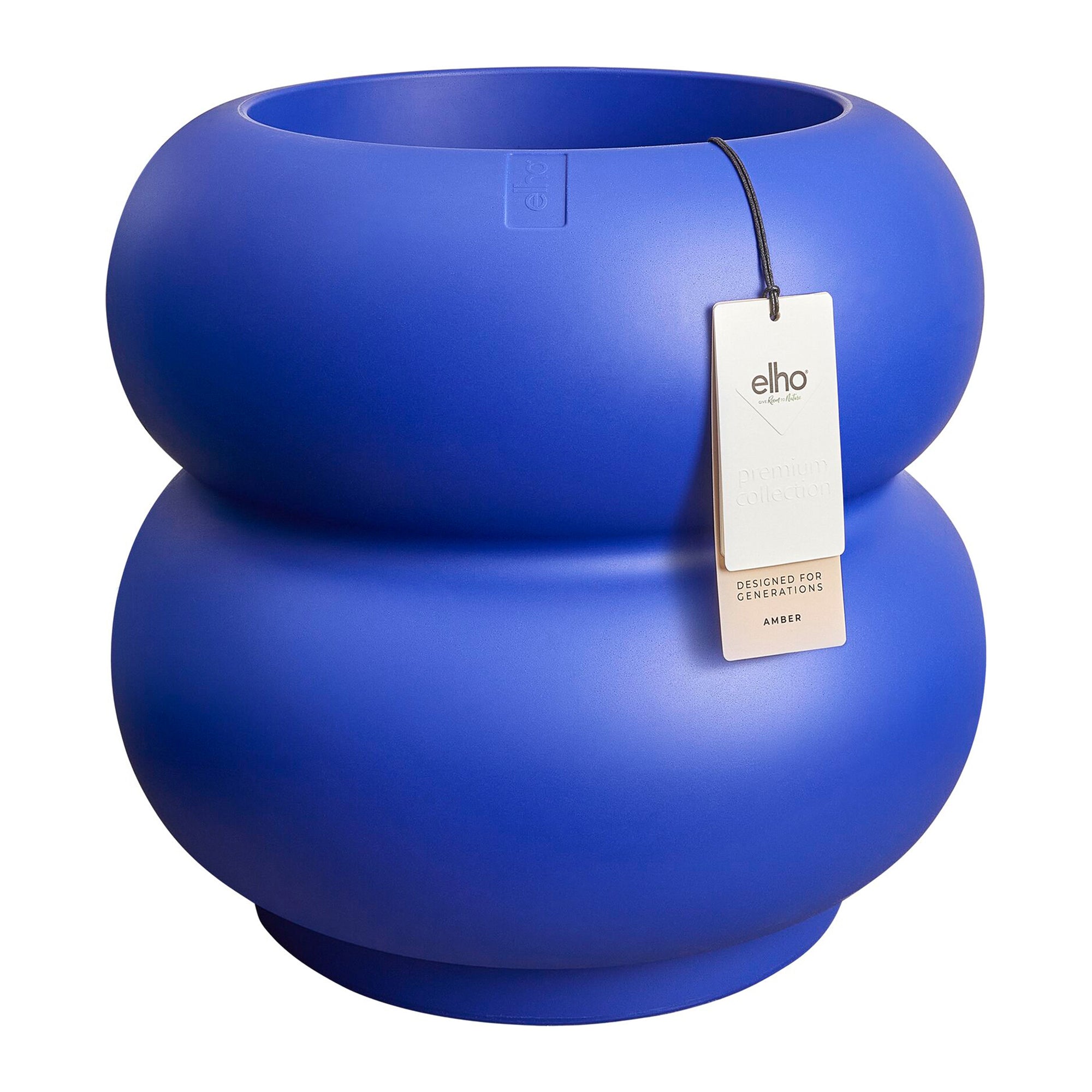 Elho Amber Roll Low 43 - Royal blue - Ø 43 x H 40 cm - Binnen en Buite