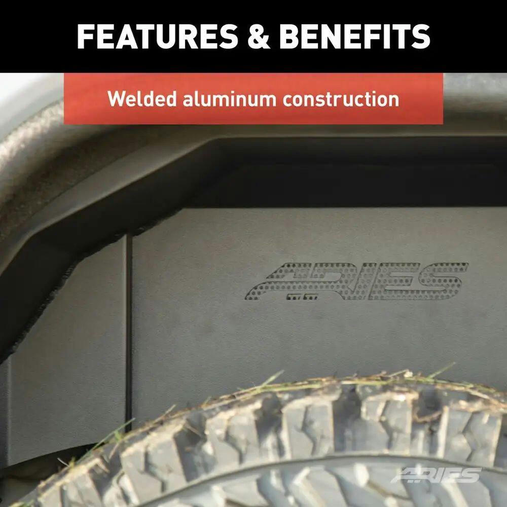 Aries 2500550 Rear Jeep JL Inner Fender Liners