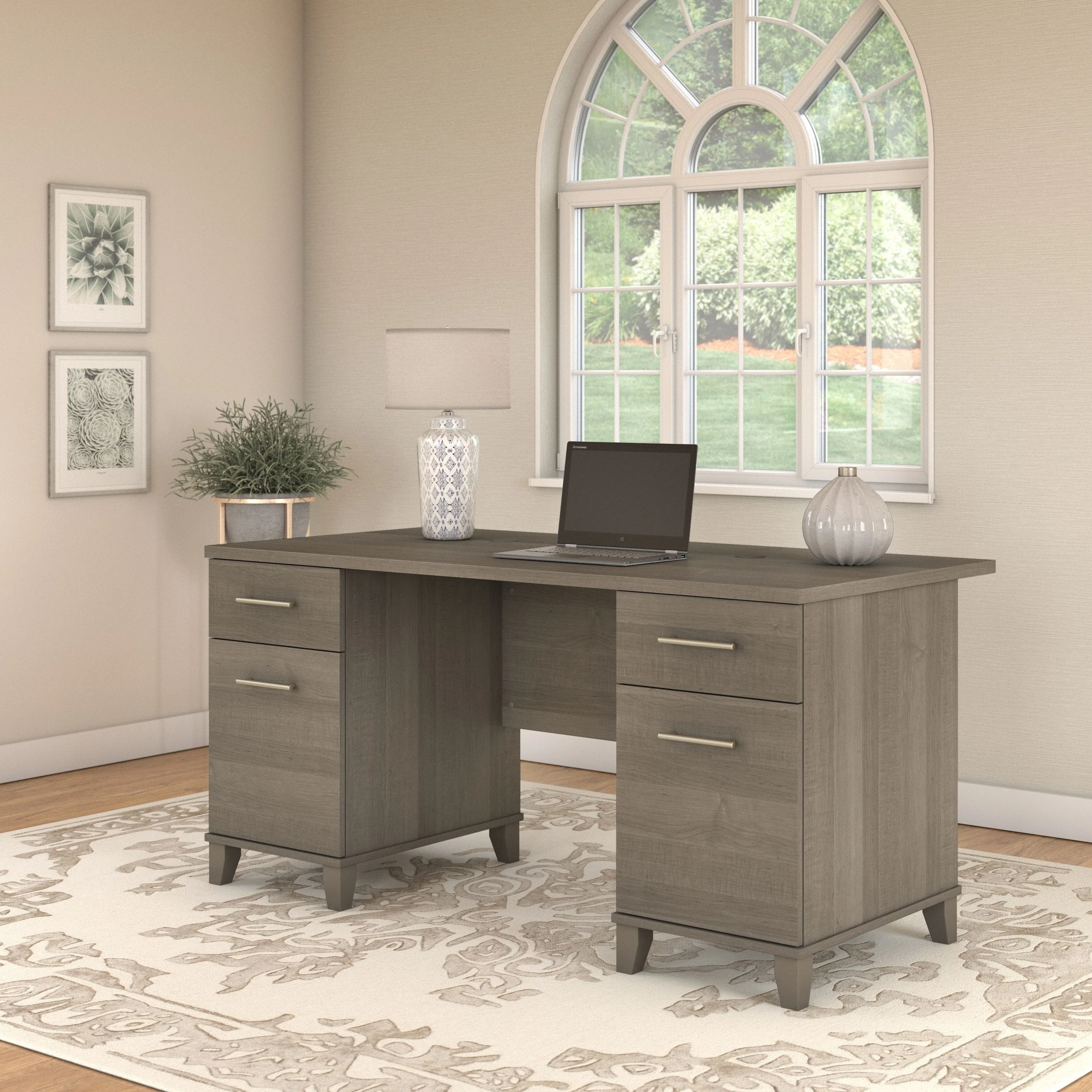 Bush Furniture Somerset 60W Office Computer Desk with Drawers