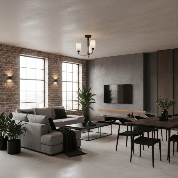 Lampa sufitowa EDYLIT czarna białe klosze loft 3xE27 JASTAR 15-422