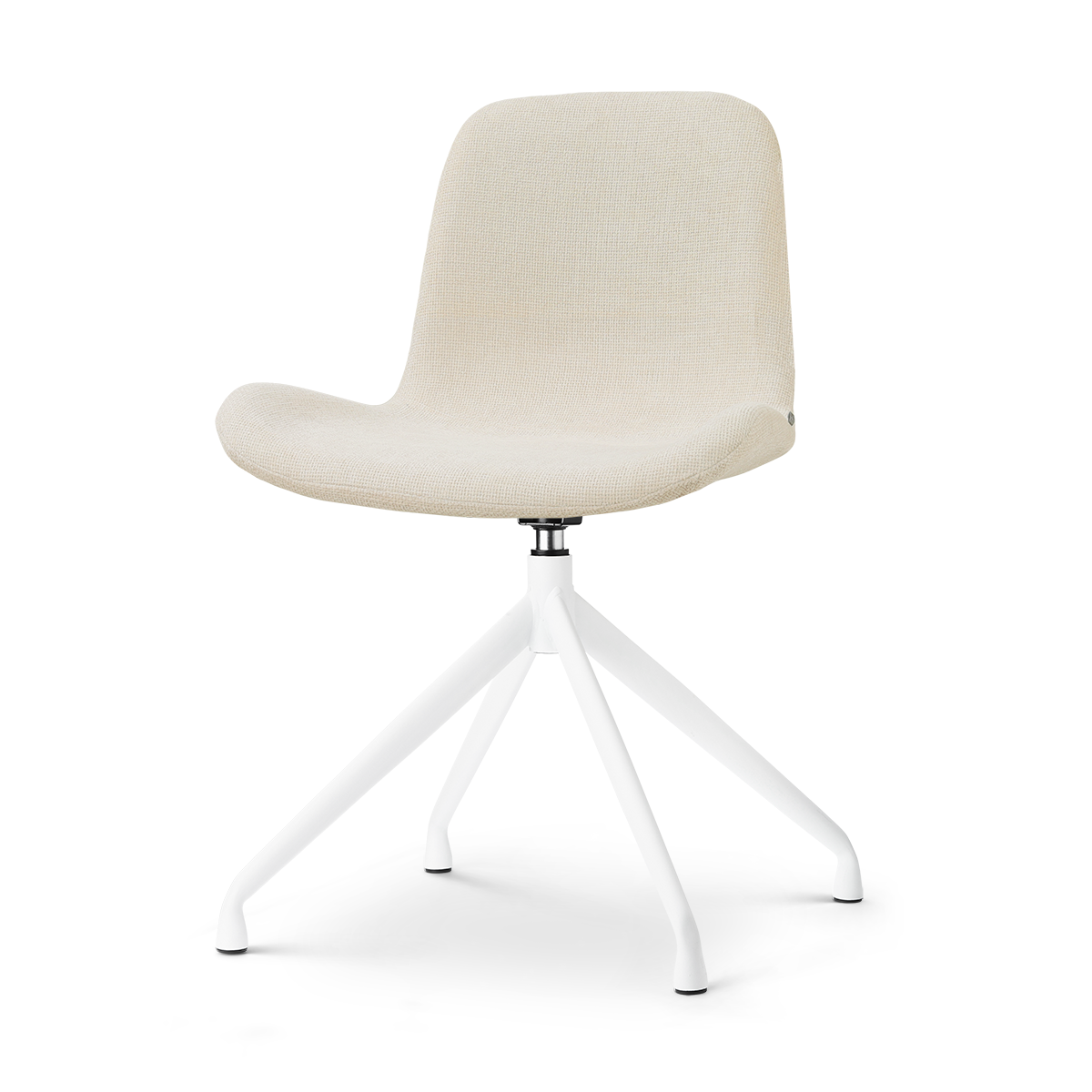 Nolon Nola-Fé Draaibare Eetkamerstoel Cottonbeige - Wit Onderstel