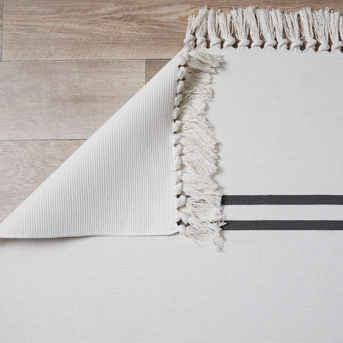 Kobie Cotton Blend Striped Floor Rug - Large