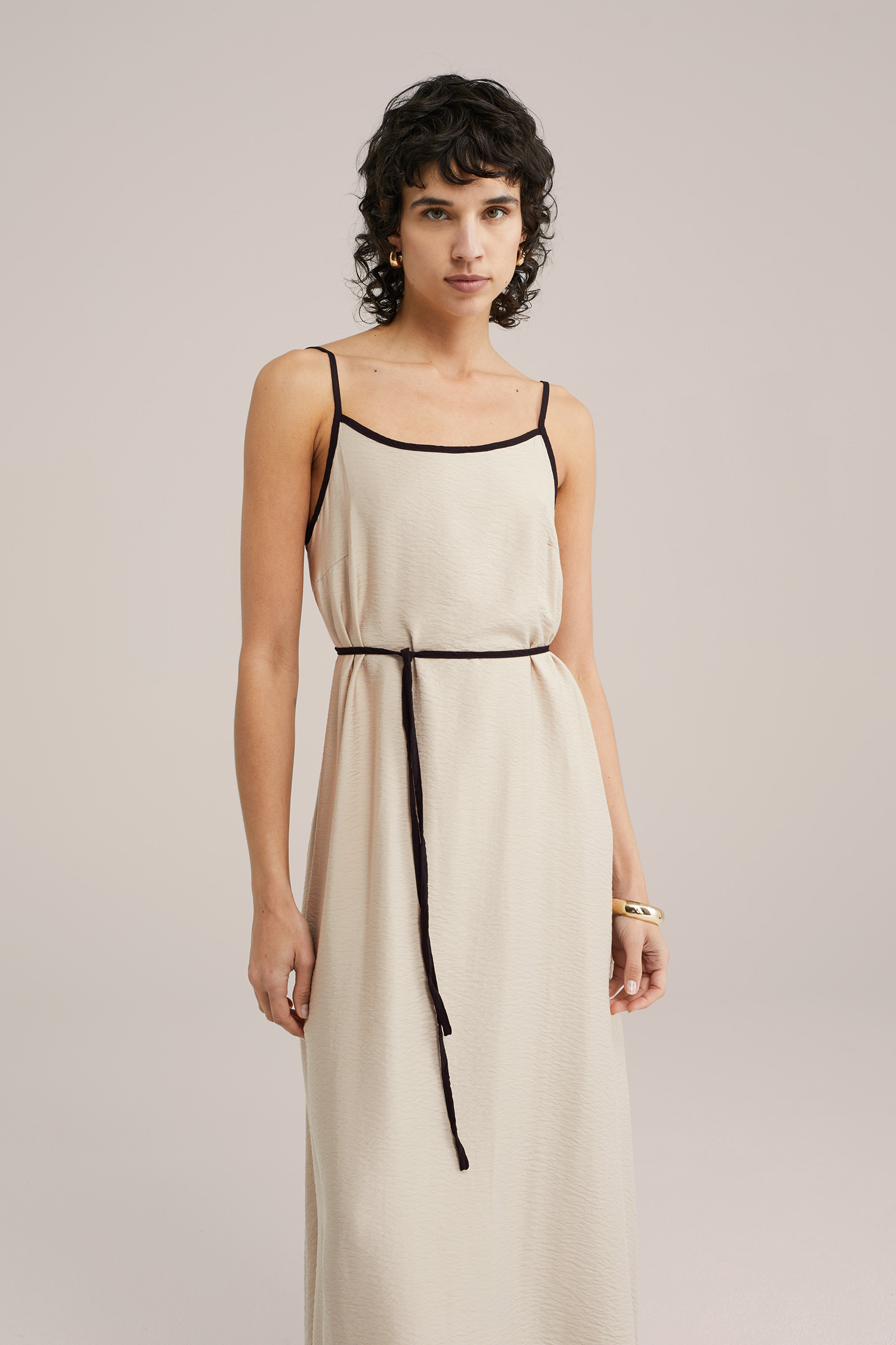 Dames maxi jurk met structuur