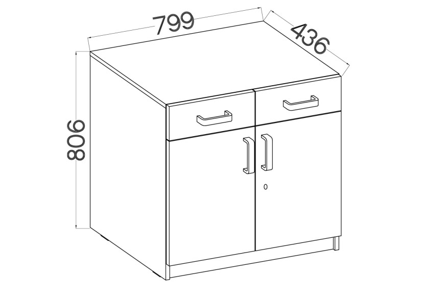 Szafka dolna 2F2S TEKSAS 105 JS