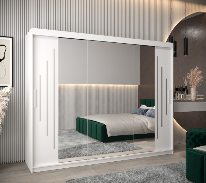 Szafa przesuwna Garderoba YORK 2 250biały/biały