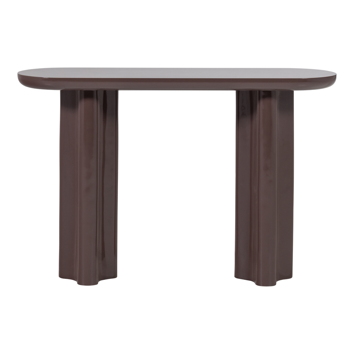 WOOOD bijzettafel Evara - Hout - Hoogglans Donkerbruin - 80x120x35