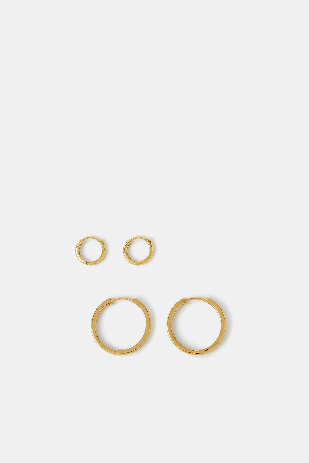 Accessorize 2-Pack 14ct Gold-Plated Hoop Earrings