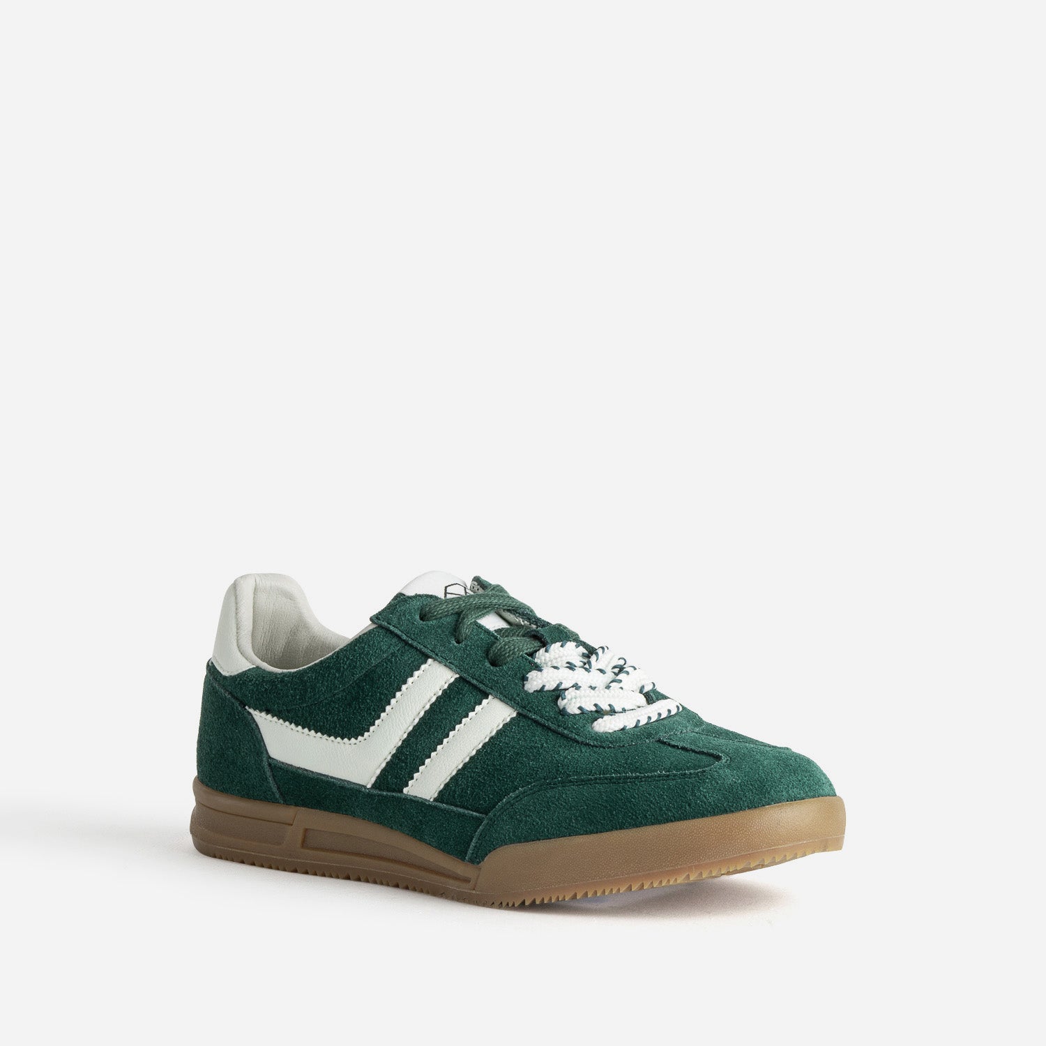 Tennis TEXTO verte cuir velours