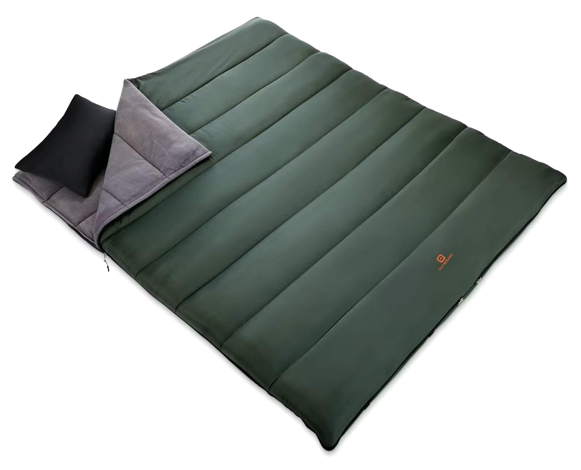 Outbound Double Trouble Insulated Fleece Lined Cold Weather Sleeping Bag w/ Compression Sack, -3°C