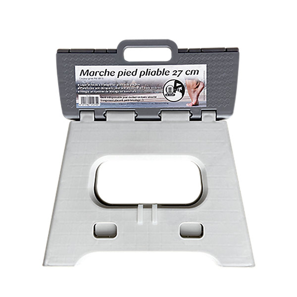 Marchepied pliable 27 cm gris antidérapant