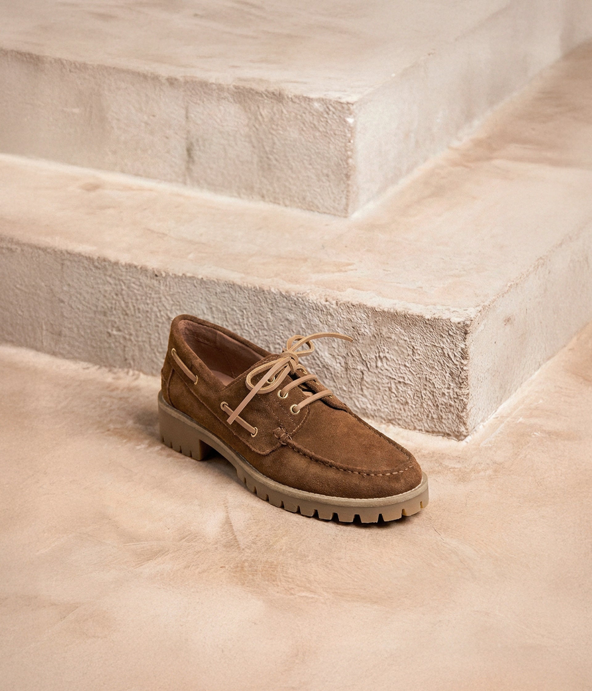Chaussures bateau camel Bart