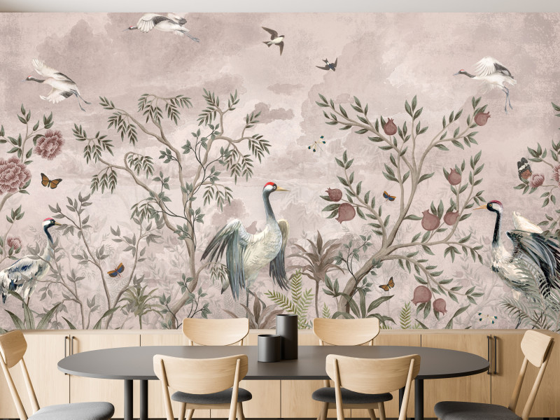 Fototapeta Żurawie pośród drzew 200x140cm