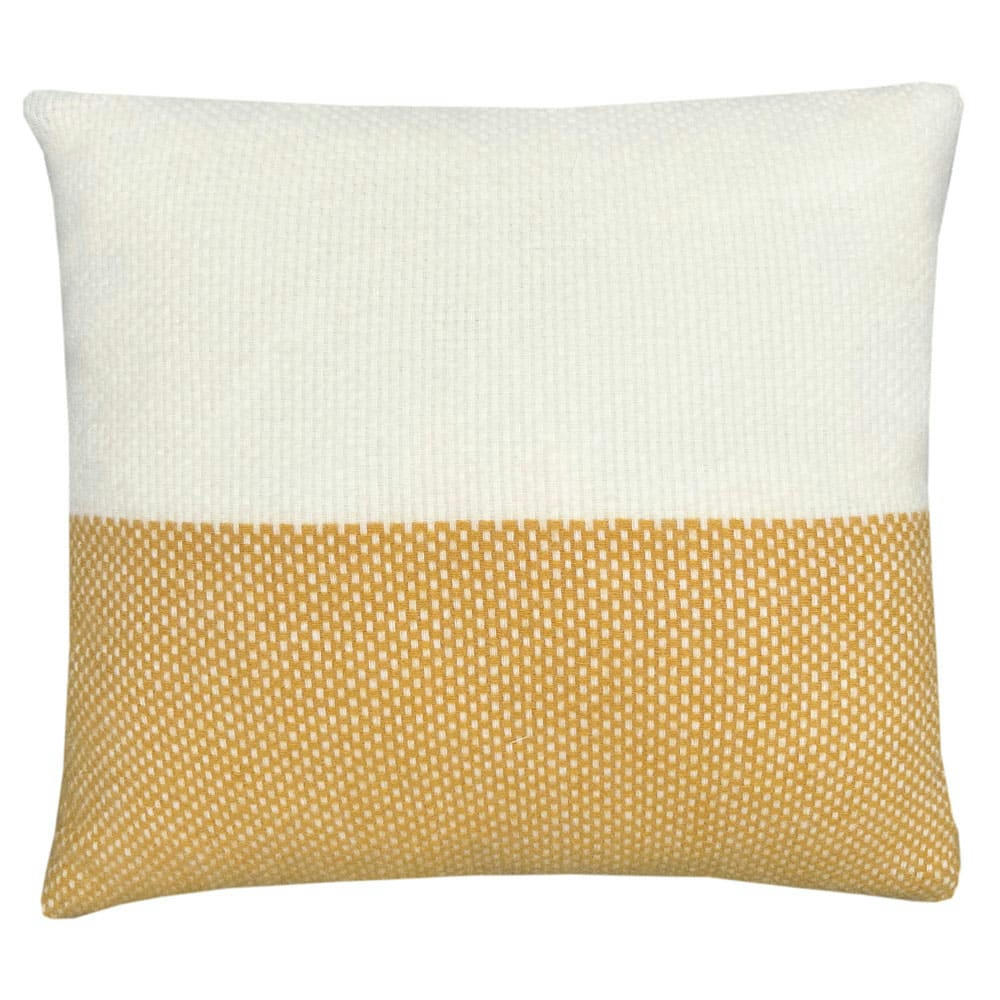 FESTIVITY - Coussin en laine jaune écru 45x45