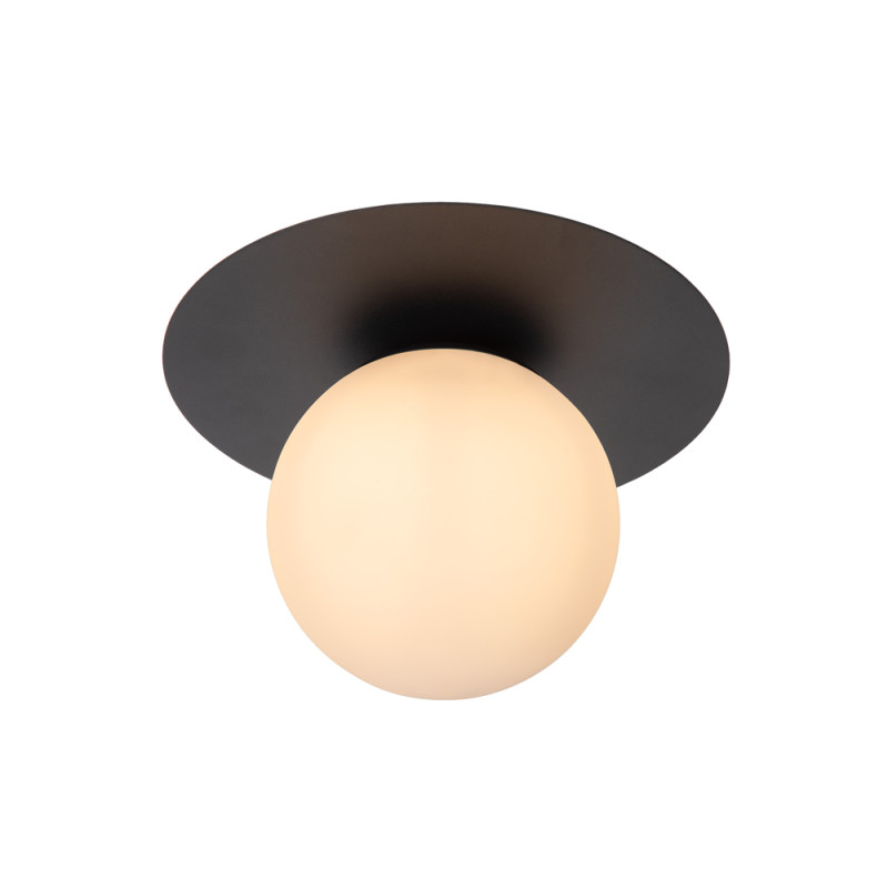 Plafonnier Tricia noir Ø 25 cm E27 15 W LUCIDE