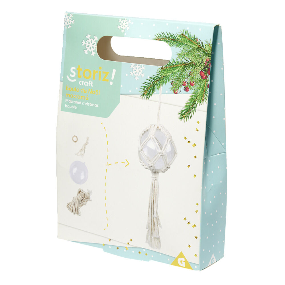 Kit création boule de No&euml;l macramé 1 pièces