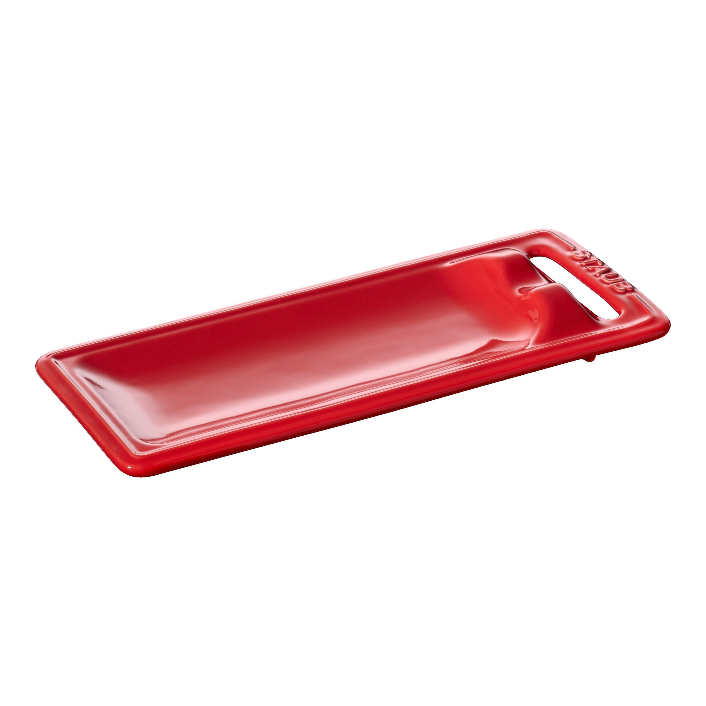 25 cm x 10 cm ceramic Spoon rest cherry