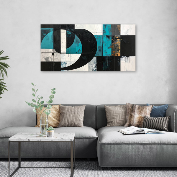 Obraz do salonu sypialni biura, Geometryczne kształty abstrakcja 80x40