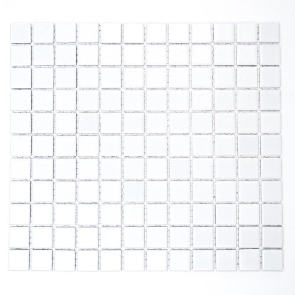 MOSAIKK HVIT BLANK 2,5X2,5CM 6MM