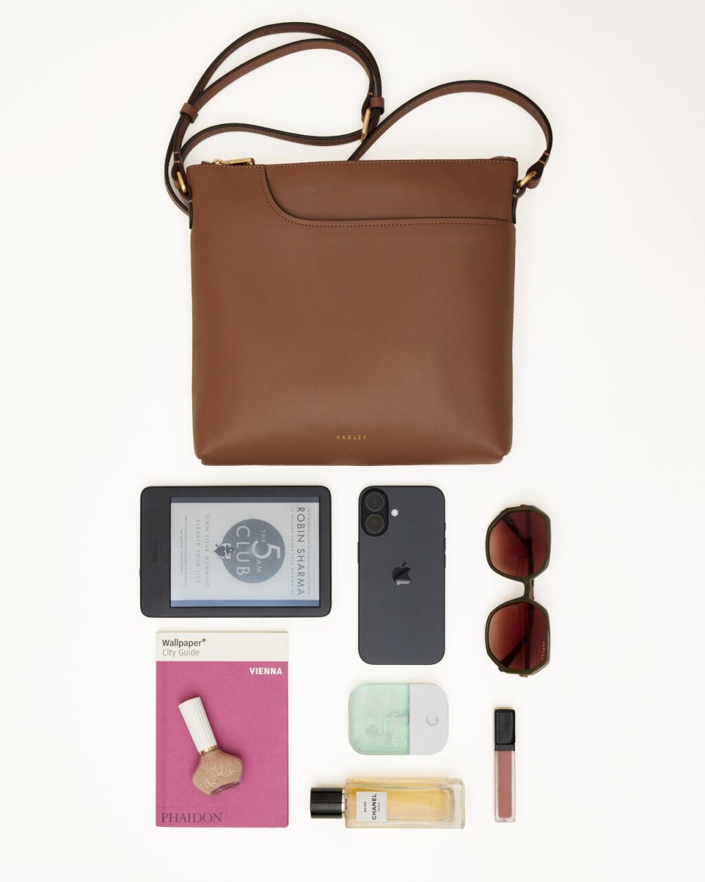 Pockets - Large Ziptop North-South Cross Body Bag