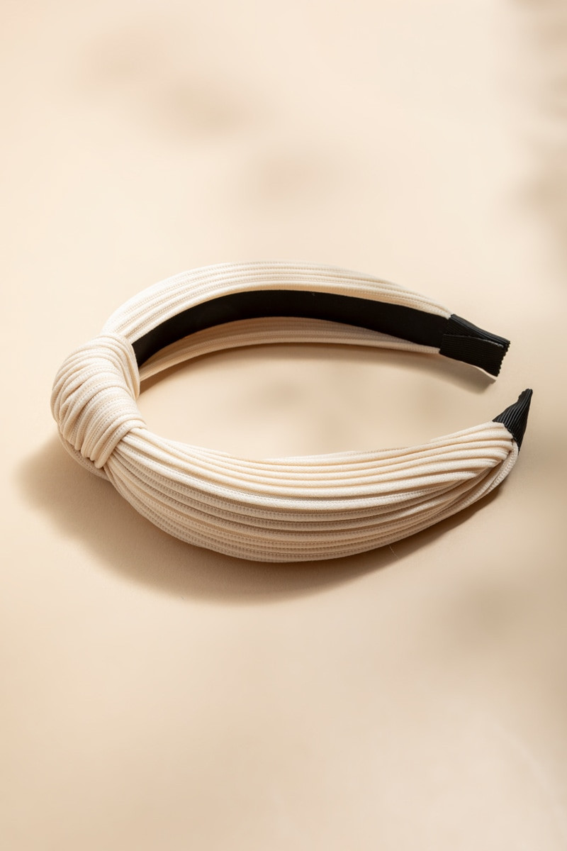 Nina Ivory Top Knot Headband