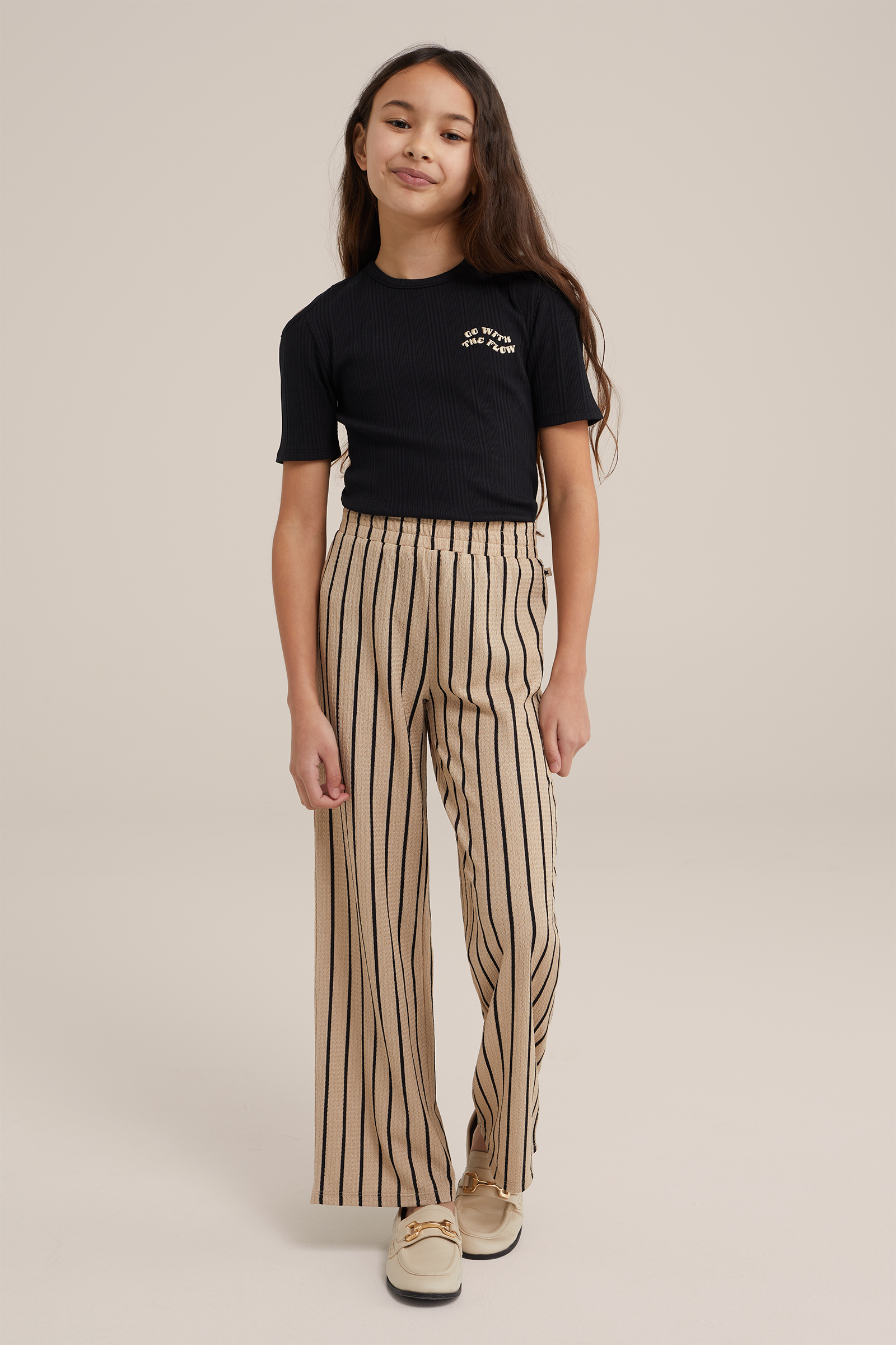 Meisjes T-shirt van ribstof